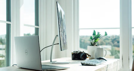 Desk Kit desk setup in a WooCommerce product card